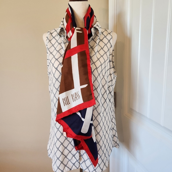 Vintage Bill Blass Silk Scarf - Picture 2 of 8
